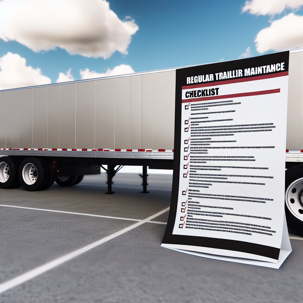 A graphic illustrating the importance of regular trailer maintenance for fleet owners with a checklist of recommended actions.