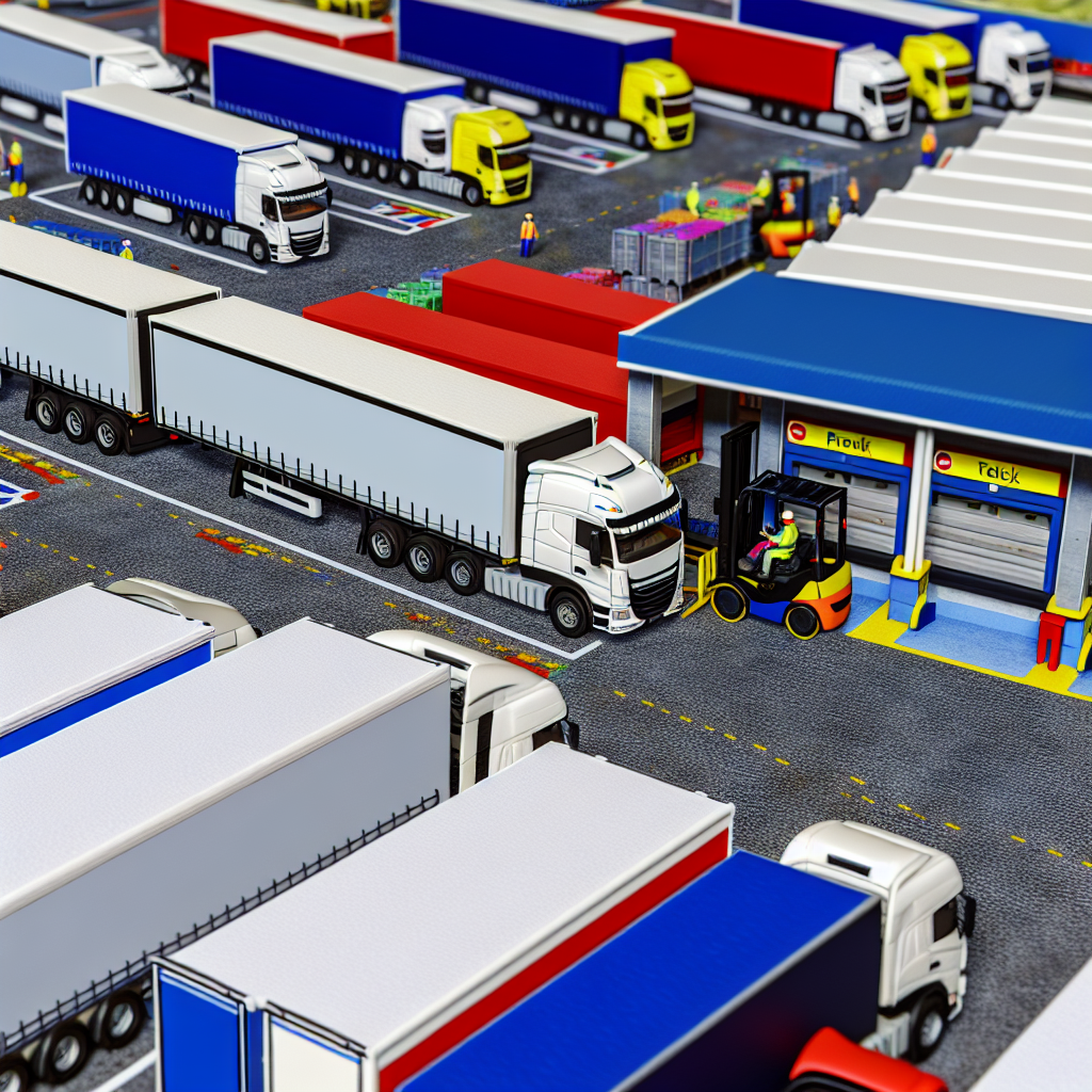 A trailer parked in a freight loading area, representing the freight transportation industry and its operations.