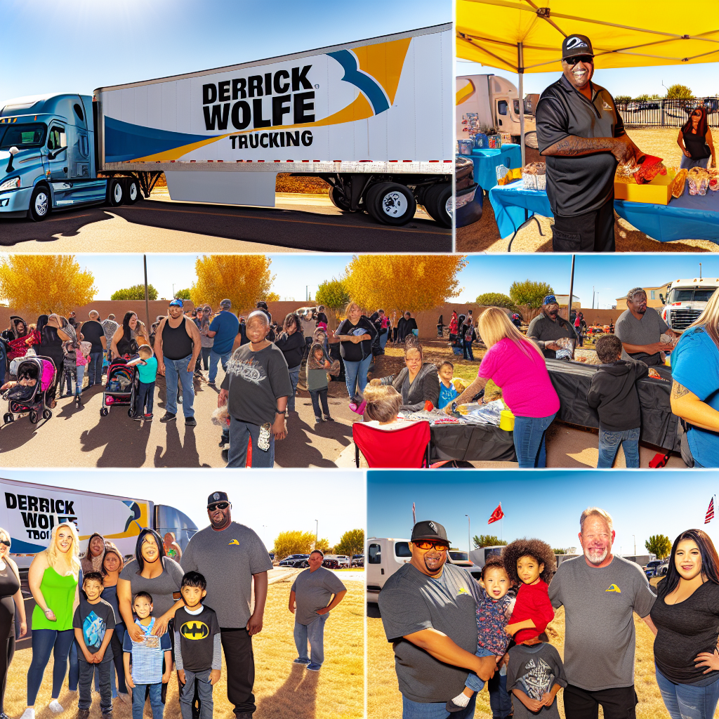 Community involvement in the trucking industry, showcasing Derrick Wolfe Trucking's contributions to local initiatives