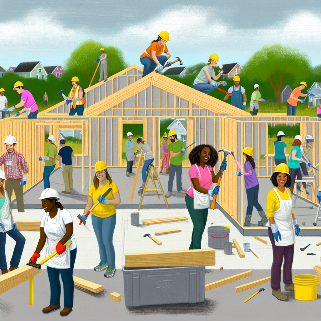 A Habitat for Humanity house being constructed, symbolizing community efforts towards affordable housing solutions.