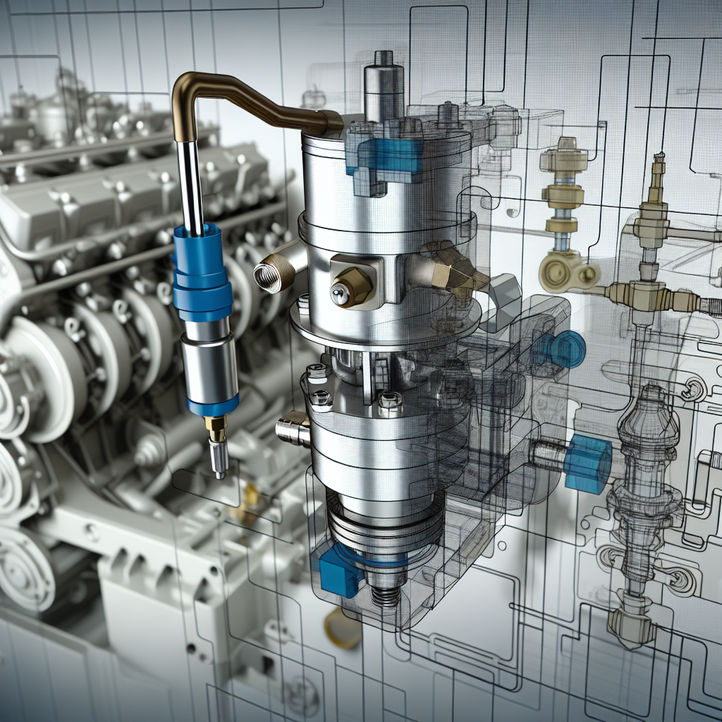 Image of a lift pump in a diesel engine setting