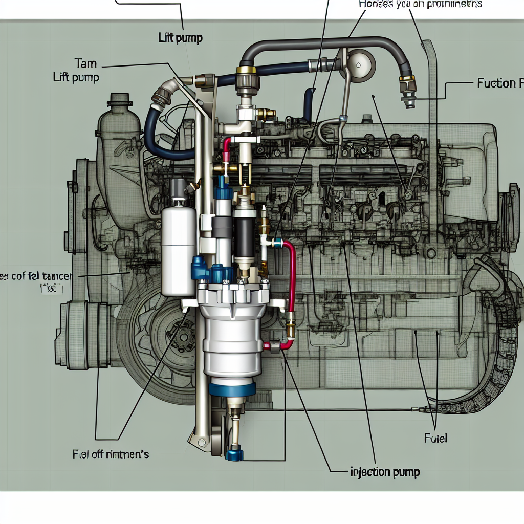 Image of a lift pump in a diesel engine setting