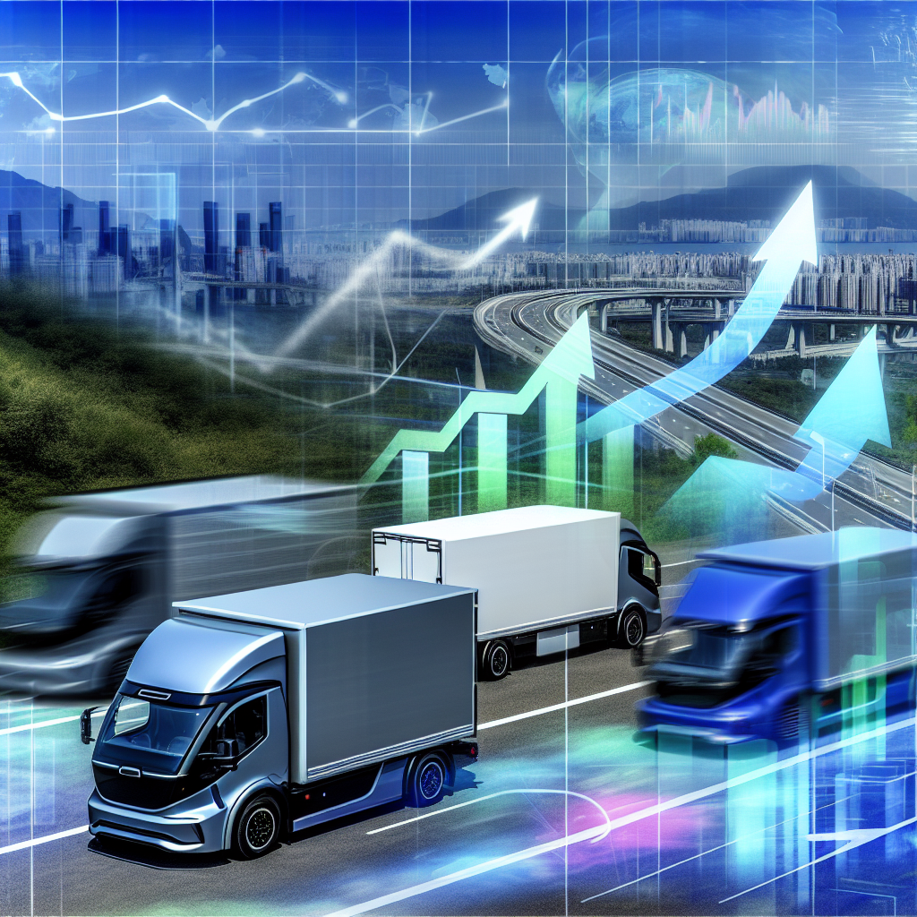 Image illustrating the growth of the medium-duty electric truck market