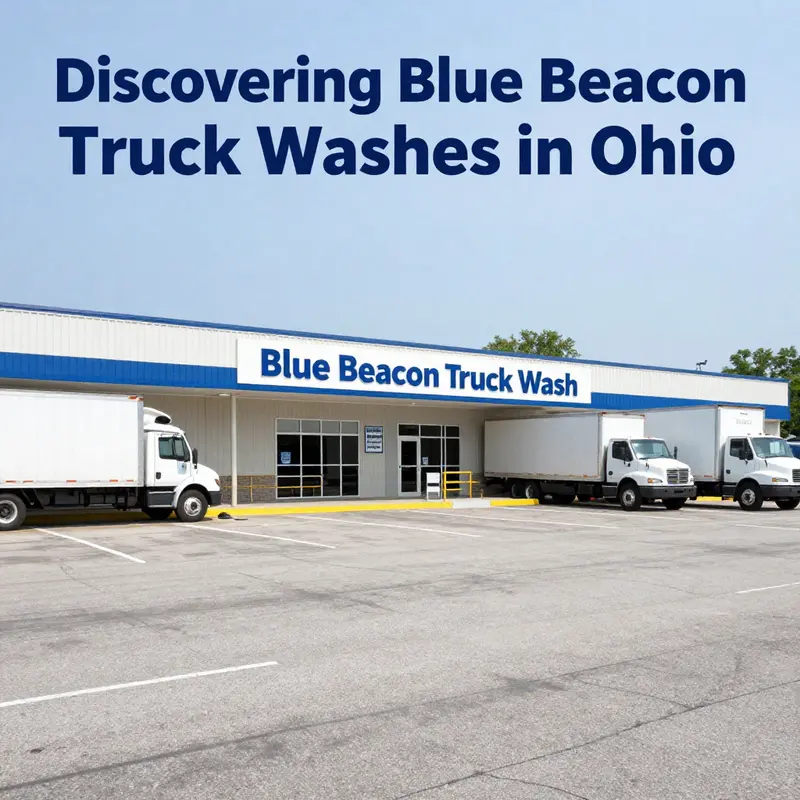 Map detailing the locations of Blue Beacon Truck Washes across Ohio.