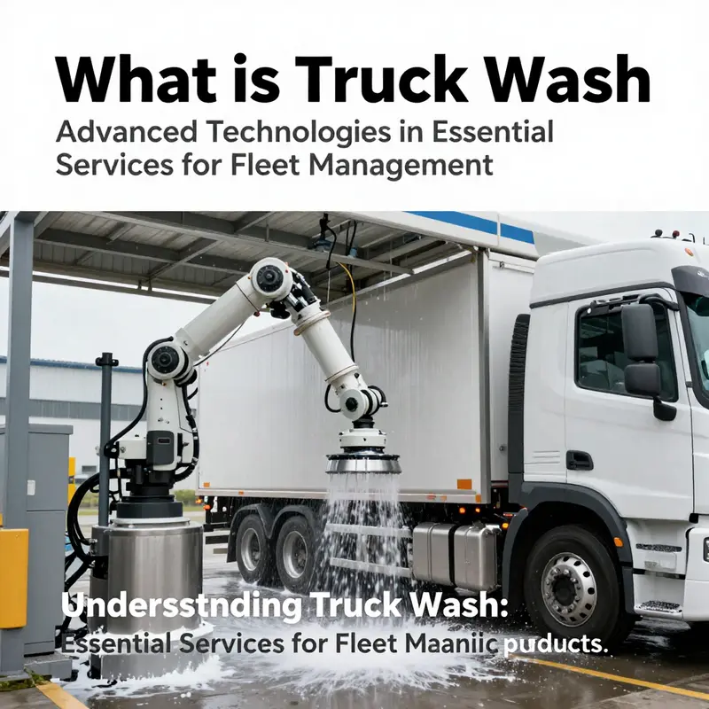 A contemporary truck wash facility equipped for heavy-duty vehicle cleaning.