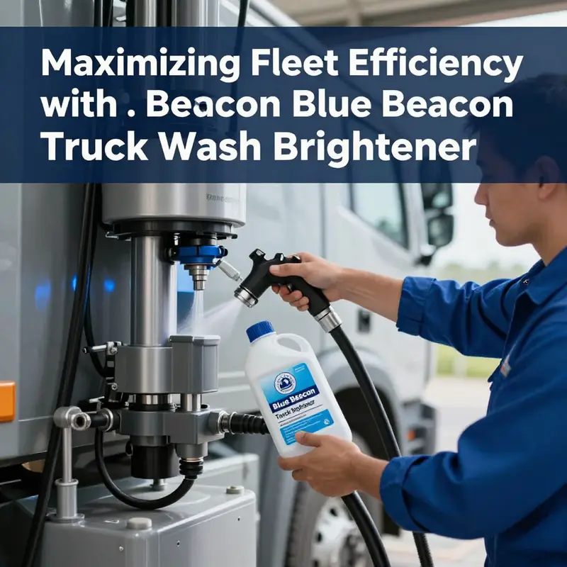 Infographic detailing the composition of Blue Beacon Truck Wash Brightener.