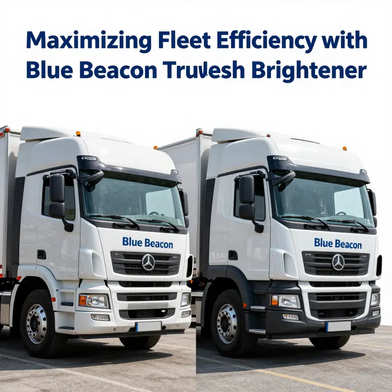 Infographic detailing the composition of Blue Beacon Truck Wash Brightener.