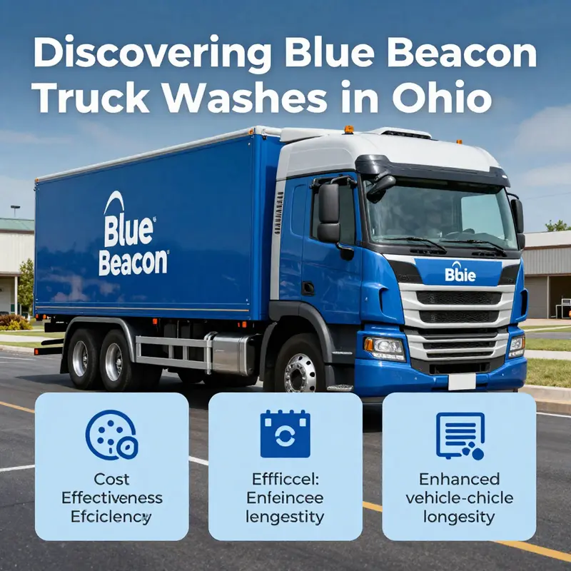 Map detailing the locations of Blue Beacon Truck Washes across Ohio.