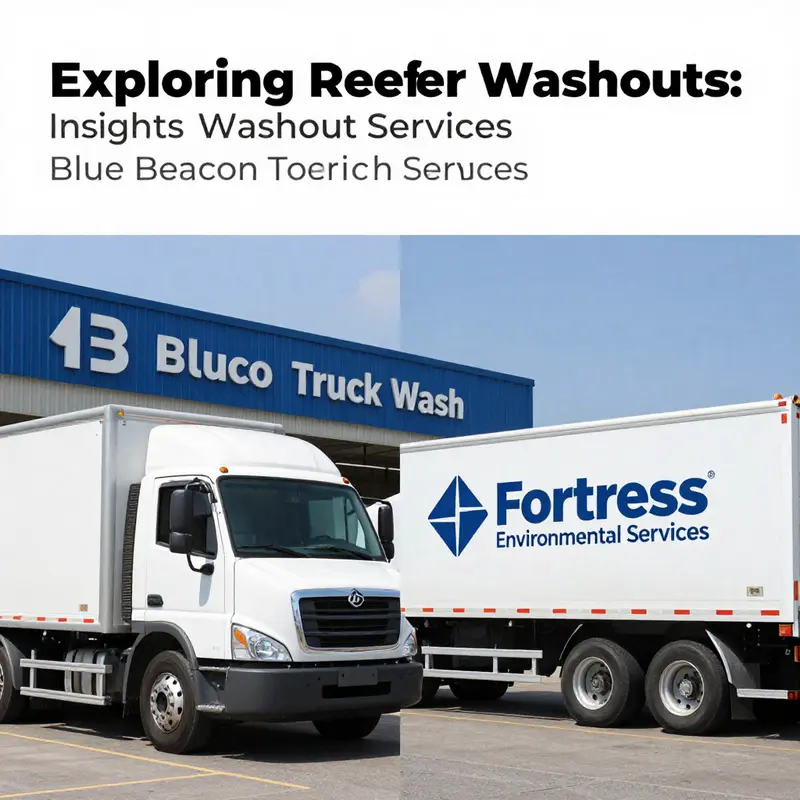 Blue Beacon Truck Wash facility serving various types of vehicles.