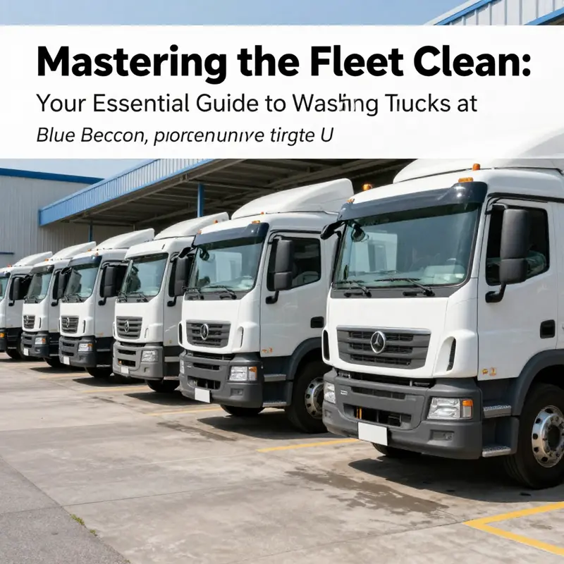 A clean and well-maintained truck fleet showcased in a professional wash facility.