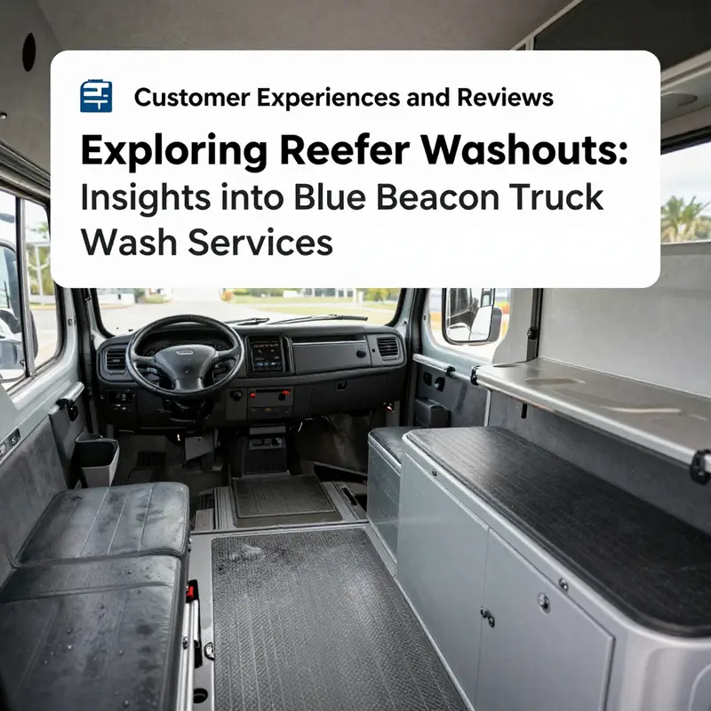 Blue Beacon Truck Wash facility serving various types of vehicles.