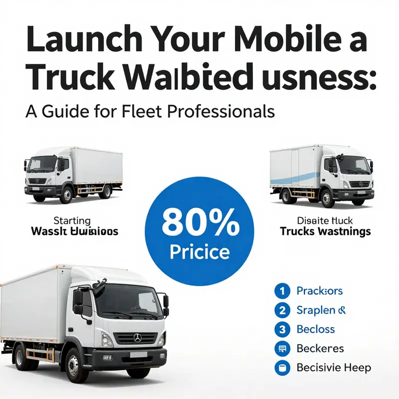 A fleet manager conducts market research to assess demand for mobile truck washing services.