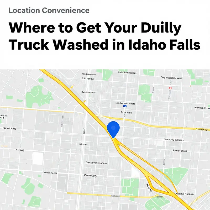 A dually truck receiving professional washing services, highlighting the options available in Idaho Falls.