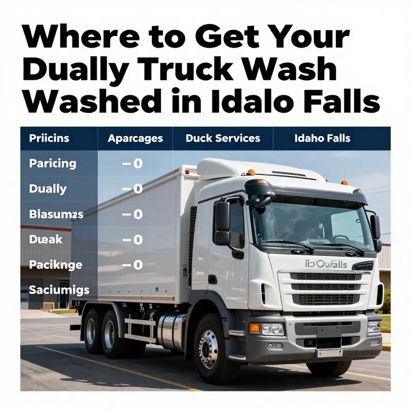 A dually truck receiving professional washing services, highlighting the options available in Idaho Falls.