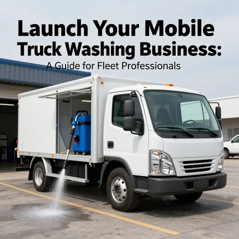 A fleet manager conducts market research to assess demand for mobile truck washing services.