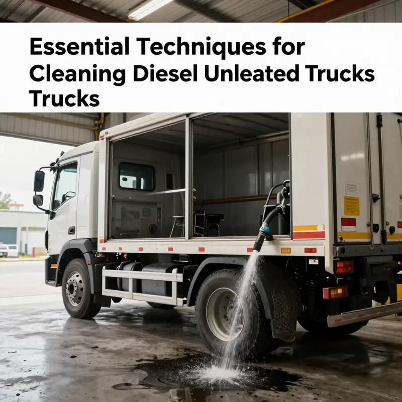 Ensuring ventilation and safety while cleaning diesel from an unleaded truck.
