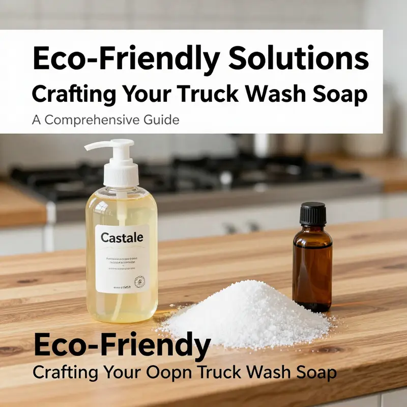 A selection of natural ingredients for crafting truck wash soap, demonstrating sustainable cleaning options.
