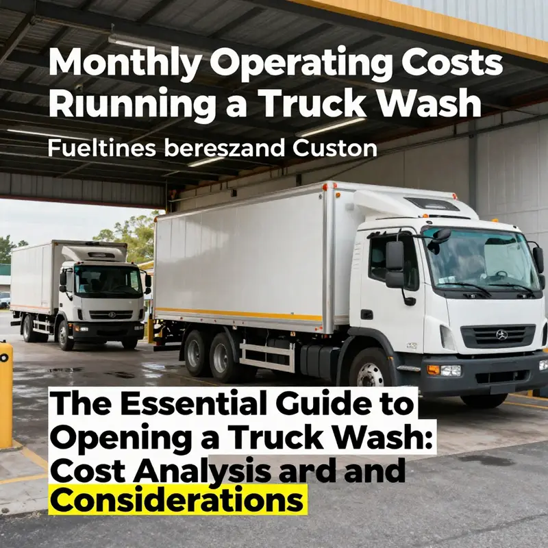High-tech truck wash machines ready for operations.