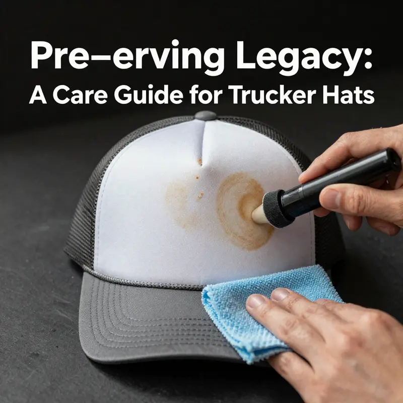 A guided approach to washing legacy trucker hats, emphasizing gentle techniques.