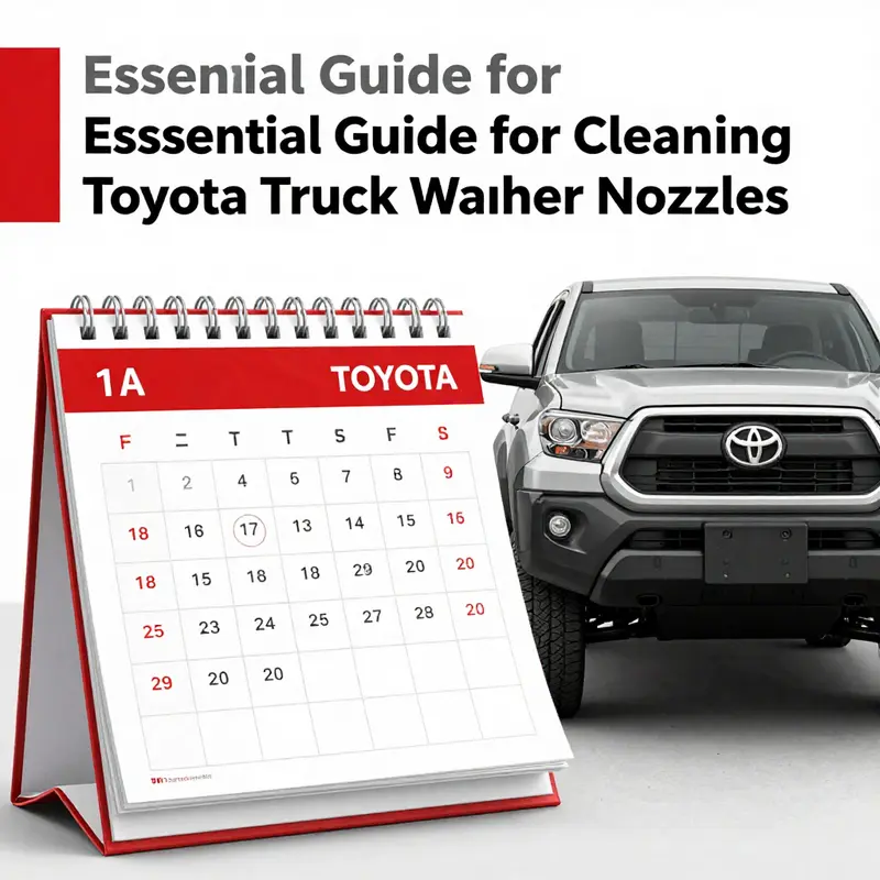 Step-by-step cleaning process for Toyota truck washer nozzles.