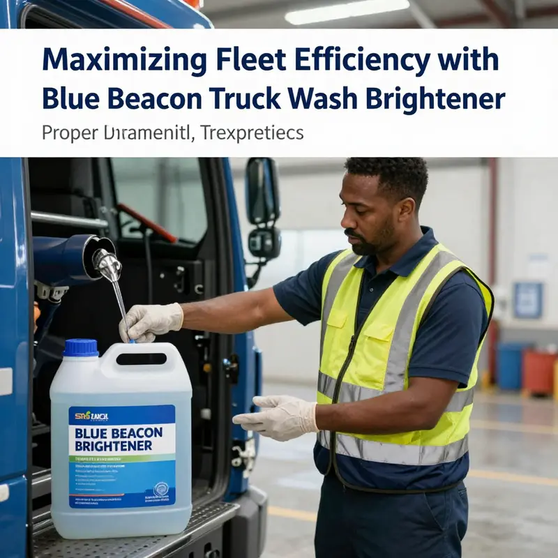 Infographic detailing the composition of Blue Beacon Truck Wash Brightener.
