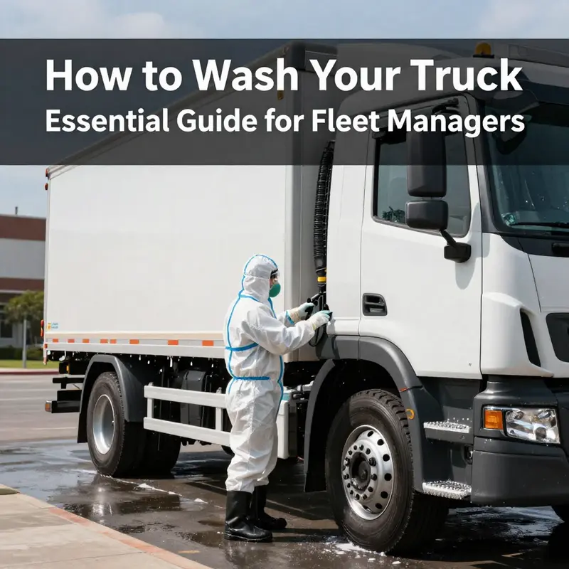 An assortment of essential cleaning tools for efficient truck washing.