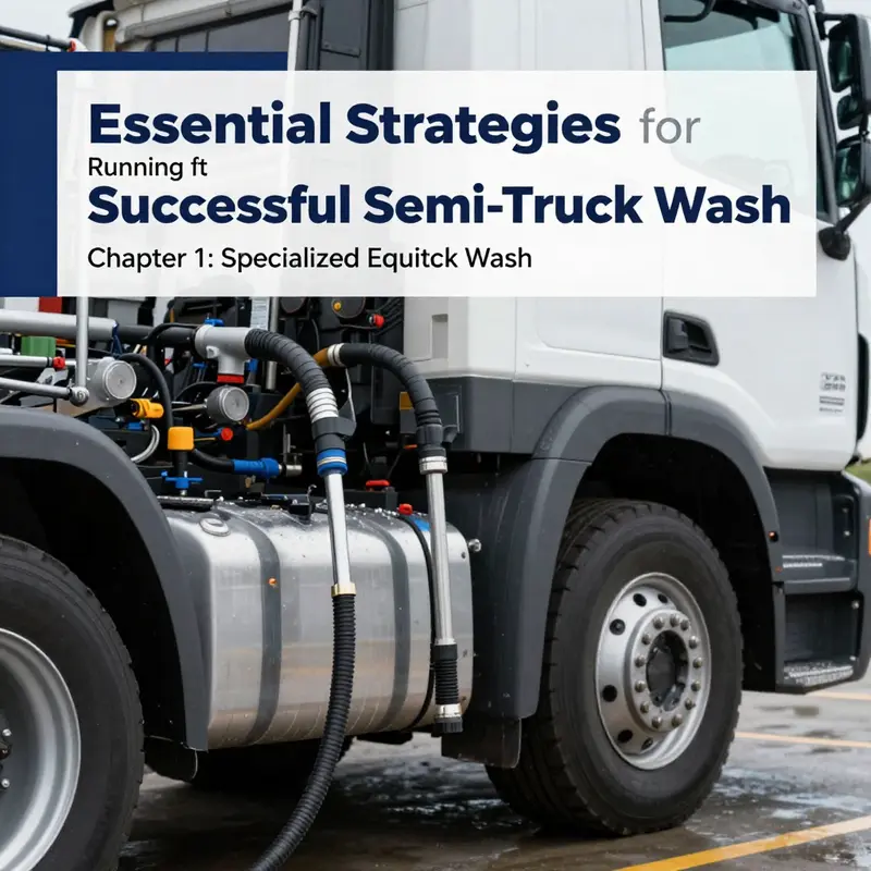 High-efficiency washing equipment tailored for semi-trucks in a state-of-the-art wash facility.