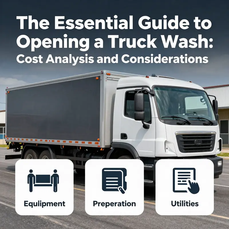 High-tech truck wash machines ready for operations.