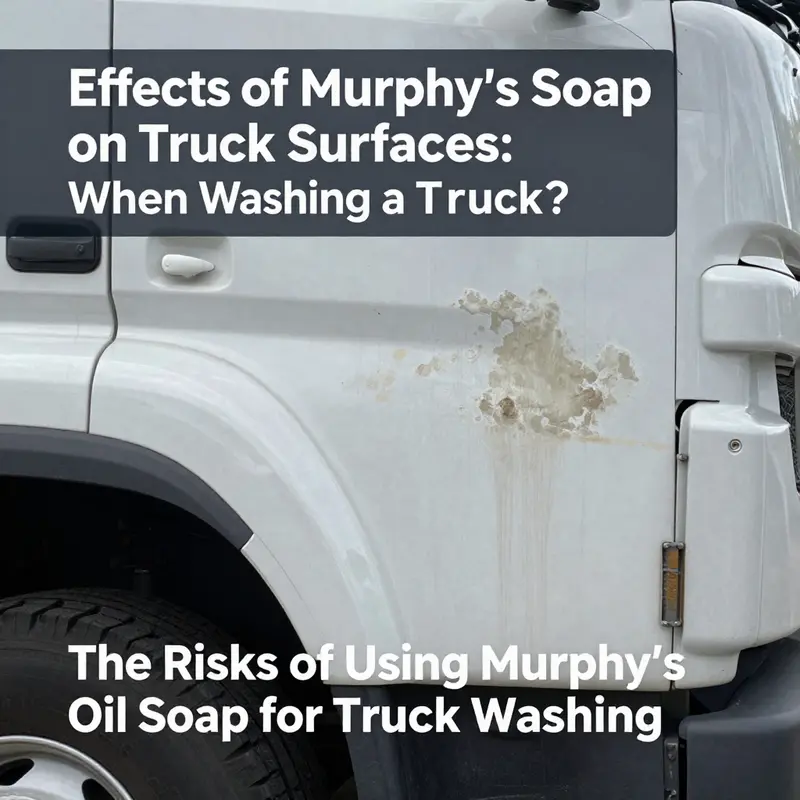 Damage to truck paint caused by improper cleaning products.