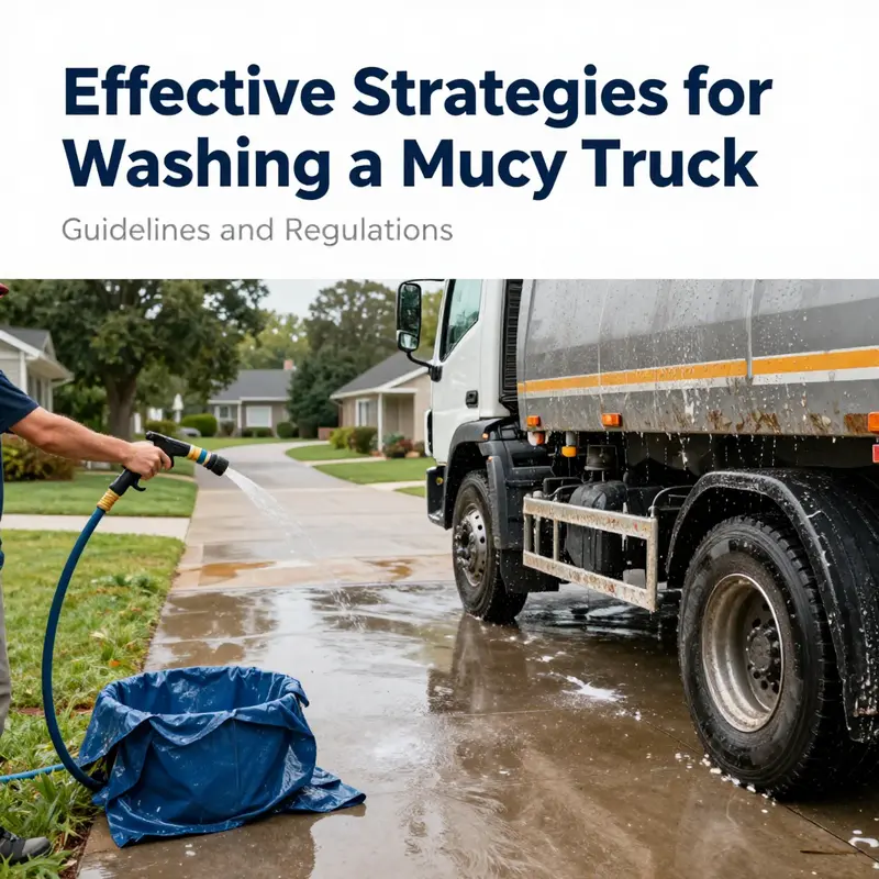 A dedicated car wash facility designed for efficient cleaning of trucks with proper drainage and specialized equipment.