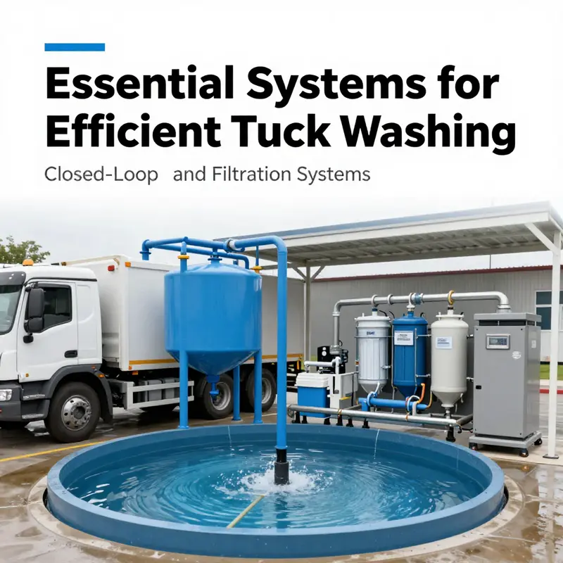An automated truck washing platform demonstrating advanced cleaning technology for large vehicles.