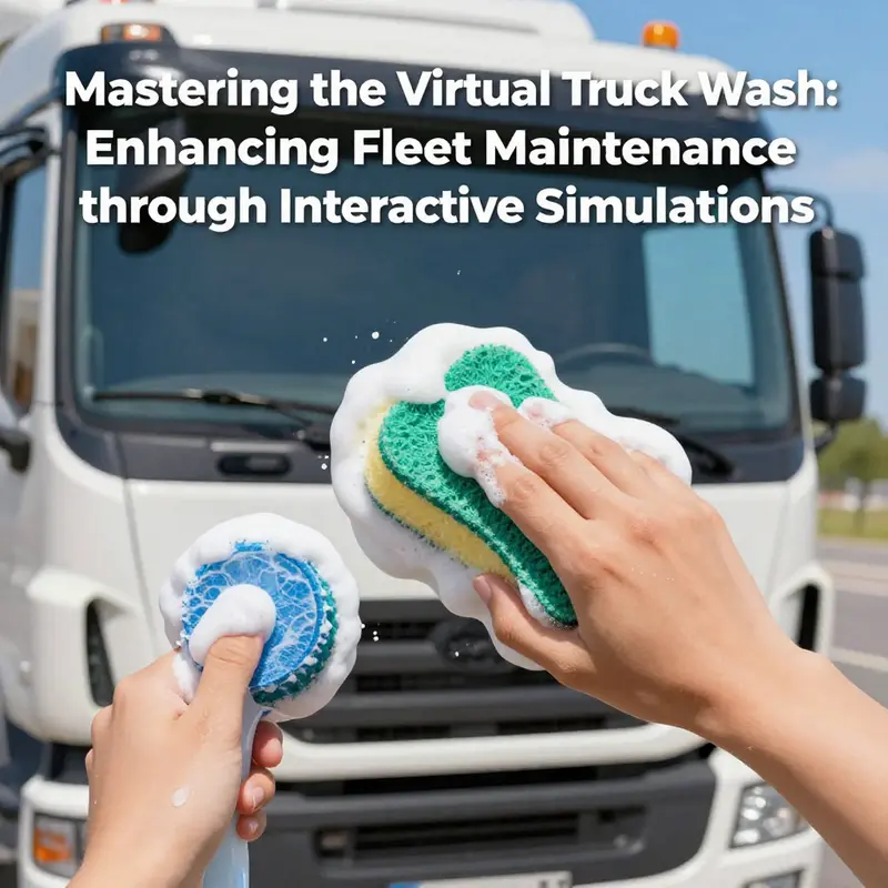 A vibrant selection of truck types in a virtual washing game.