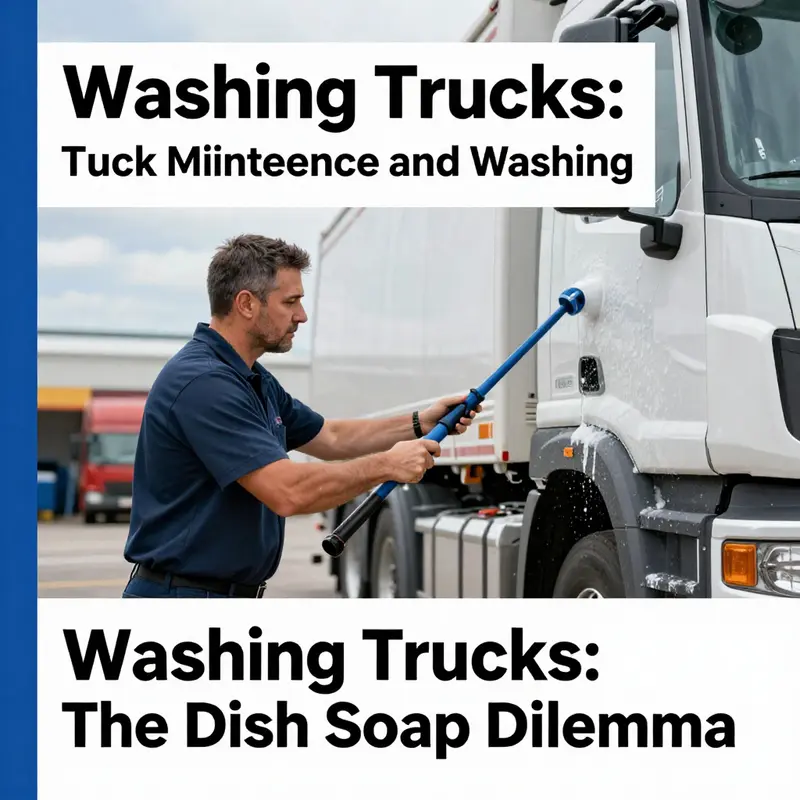 Damage to truck paint from dish soap compared to well-maintained surfaces.