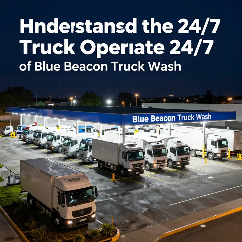 Blue Beacon’s facility operating efficiently at night.