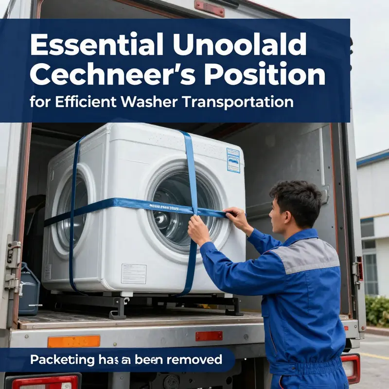 Preparing a safe area for unloading a washer.