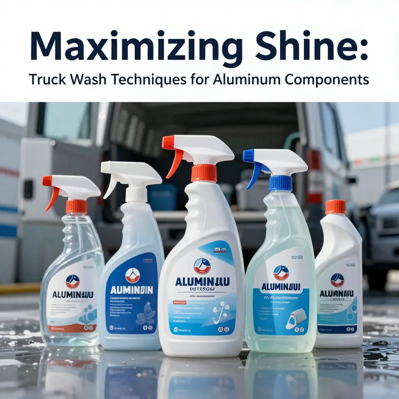 A truck undergoing a specialized wash process, highlighting the shine of its aluminum parts.