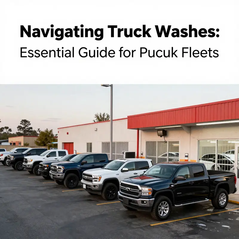 A vinyl-wrapped pickup truck being carefully assessed in a sophisticated car wash facility.