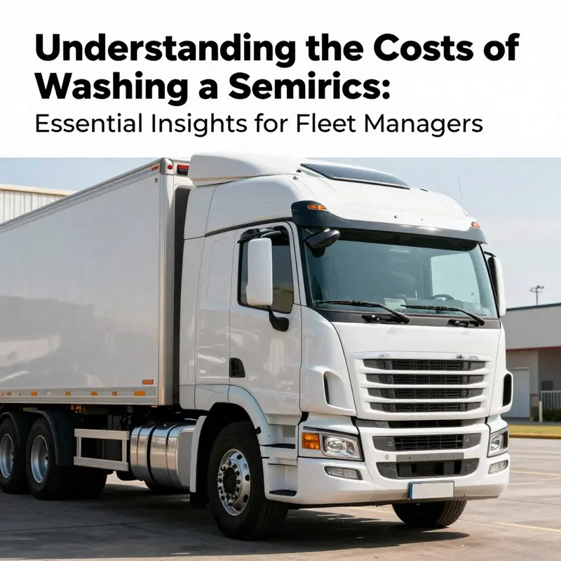 A gleaming semi truck parked, reflecting good maintenance practices through regular washing.