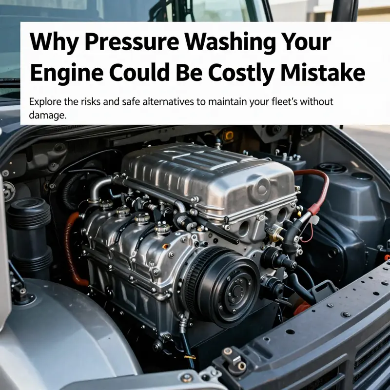 A detailed view of a clean truck engine, representing effective maintenance and attention to detail in fleet management.