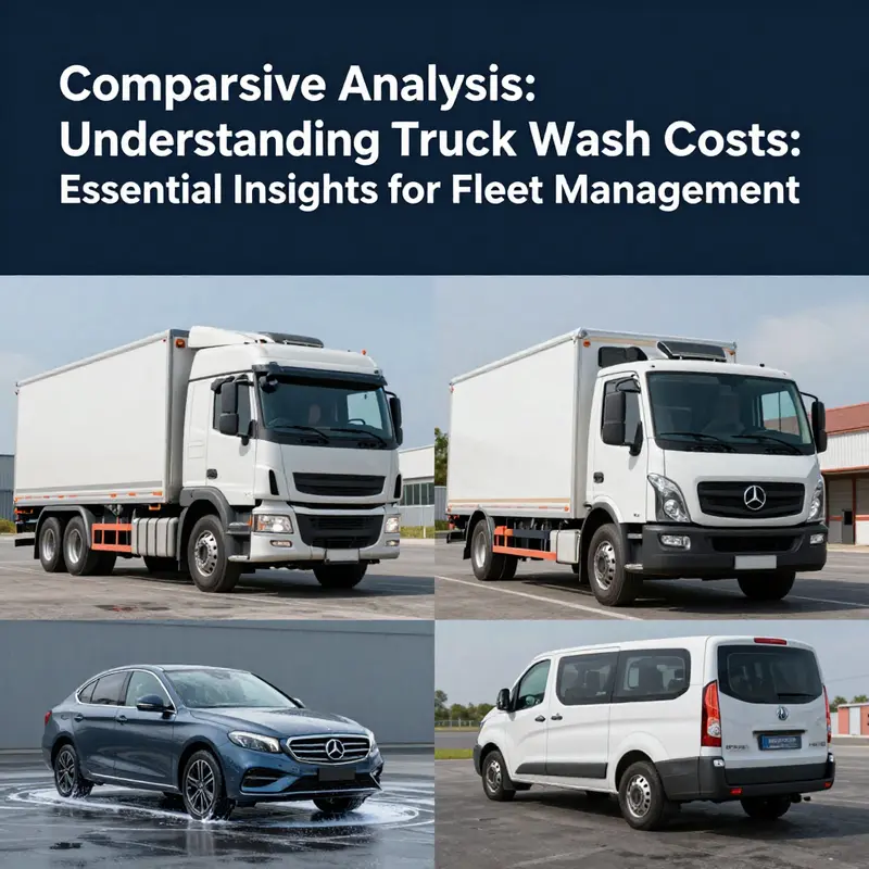 An overview of different truck wash pricing structures illustrating service options and associated costs.