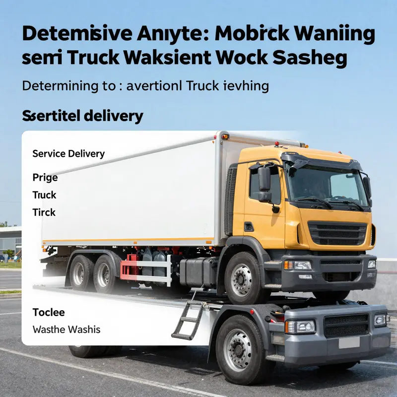 A visual breakdown of the pricing framework for mobile semi truck washing services.