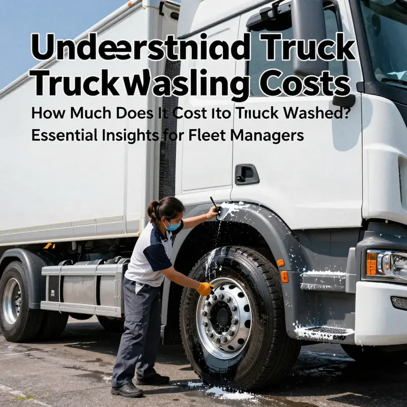 An employee washing a truck at a facility, showcasing the basic service level.