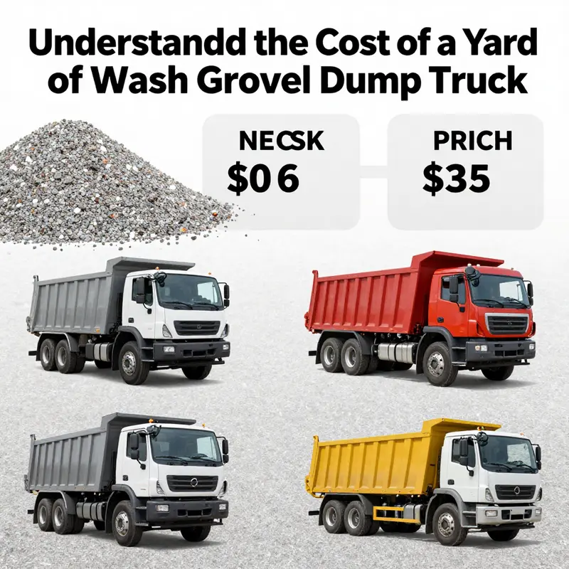 Price ranges for various types of dump trucks used in transporting wash gravel.