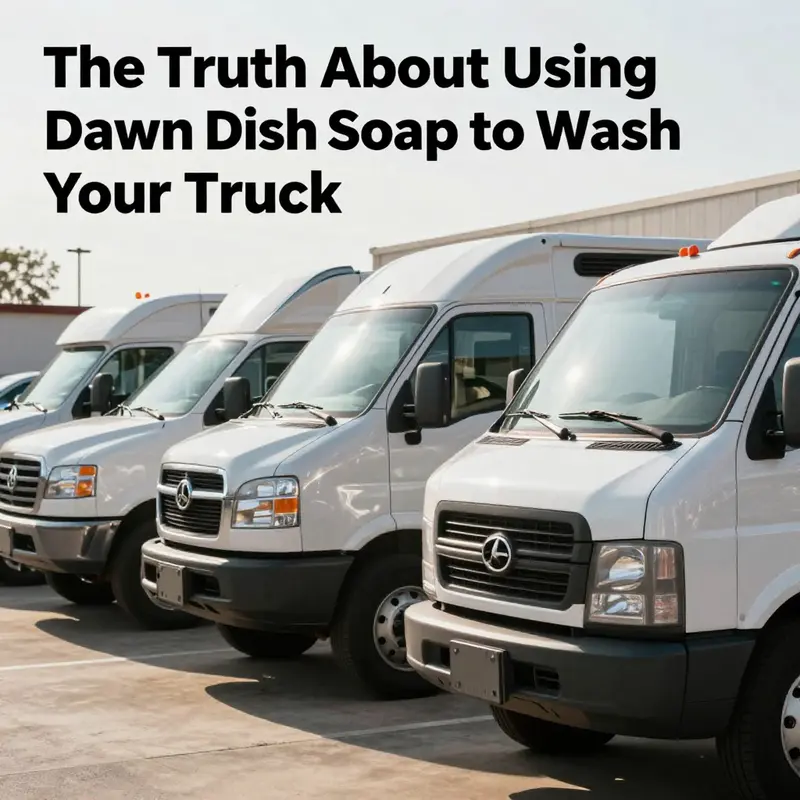 Multiple gleaming trucks showcasing proper maintenance practices.