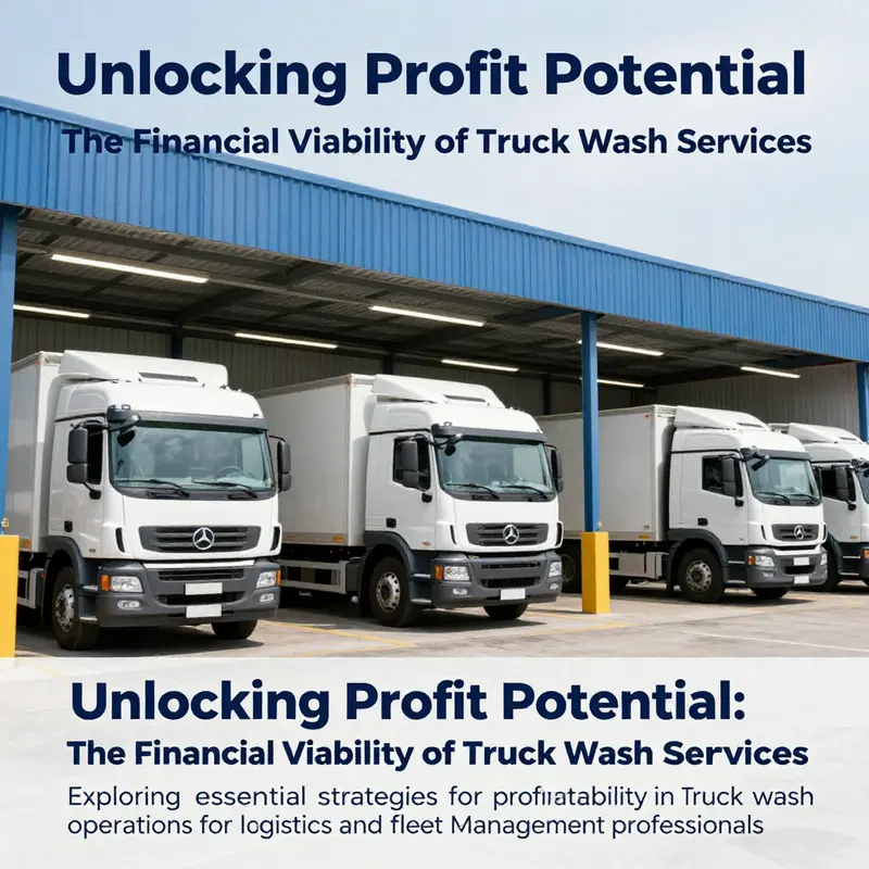A clean and efficient truck wash facility accurately depicting the theme of profitability in the industry.