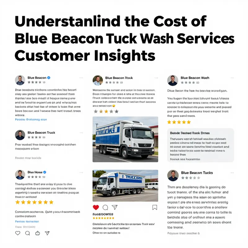 Illustration depicting the range of pricing options available at Blue Beacon Truck Wash facilities.