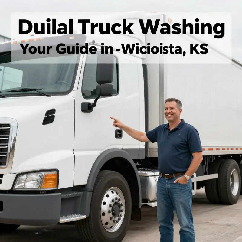 A dually truck receiving a comprehensive wash at a premier facility in Wichita.