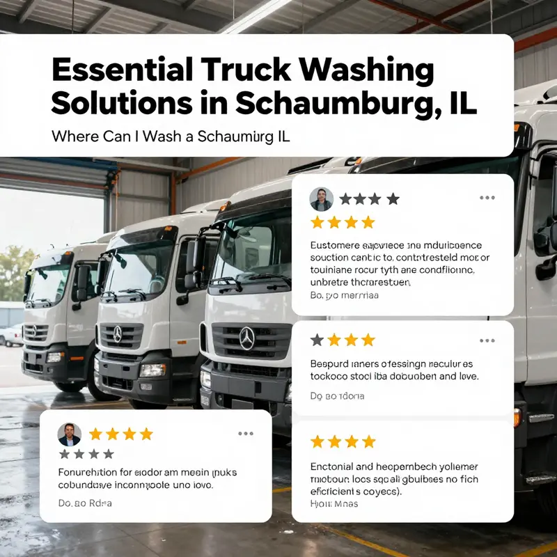 A truck wash facility in Schaumburg, equipped for large vehicles.