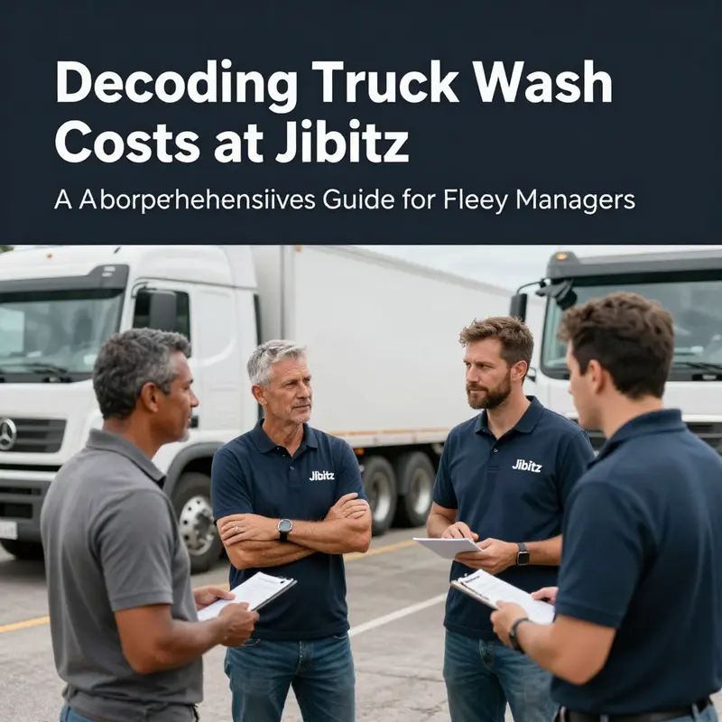 The exterior of Jibitz showcasing trucks that have just undergone an automated wash.