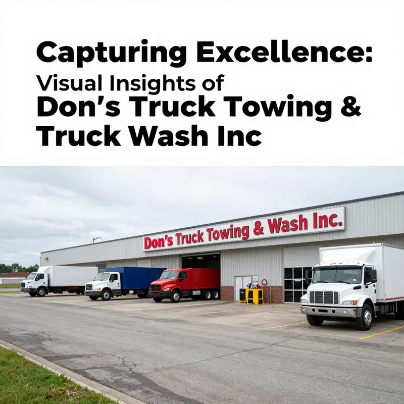 An overview of the Don’s Truck Towing & Truck Wash facility highlighting its cleanliness and operations.